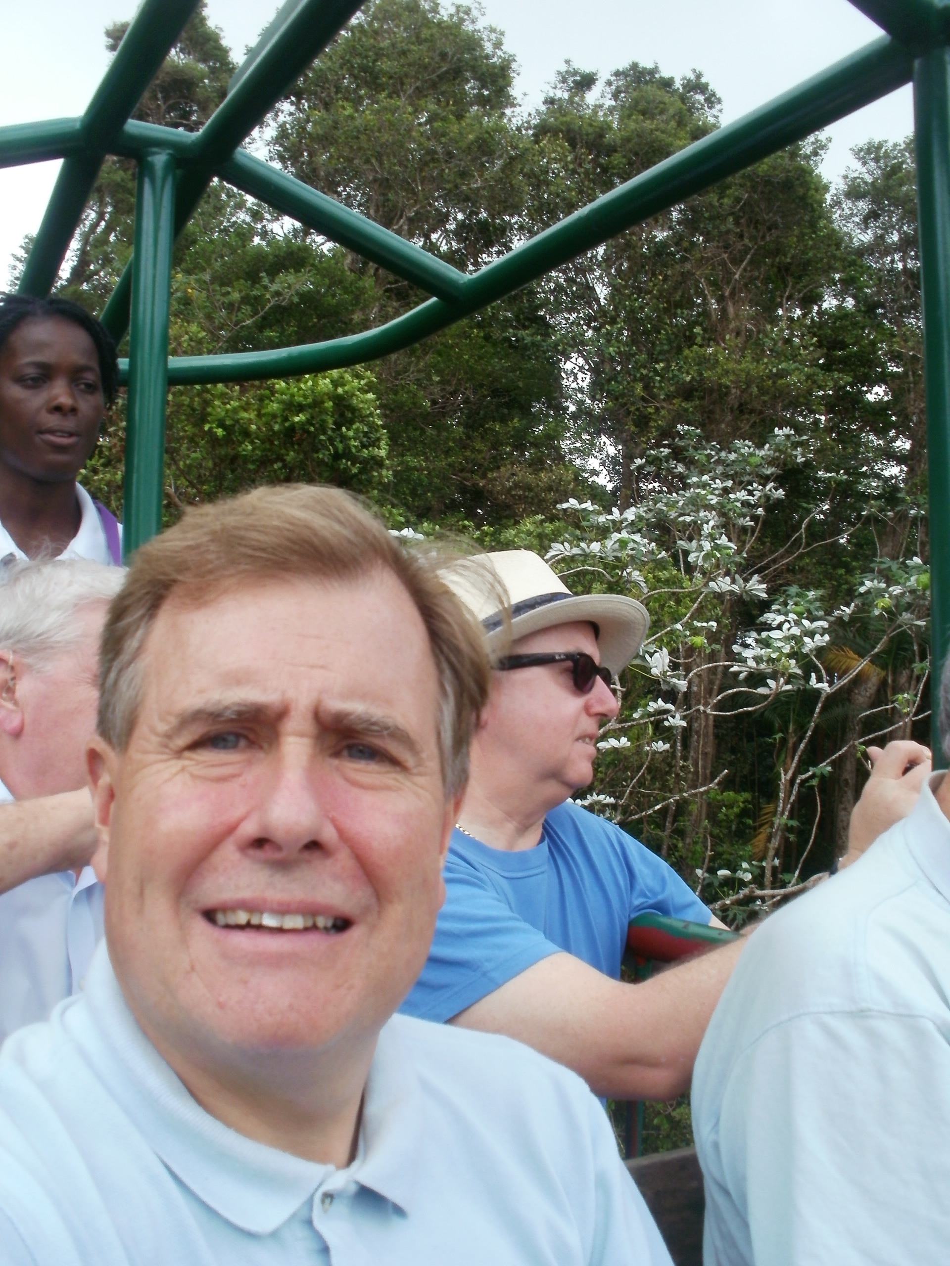 Martin P. Lee on the Aerial Tram Cable Car