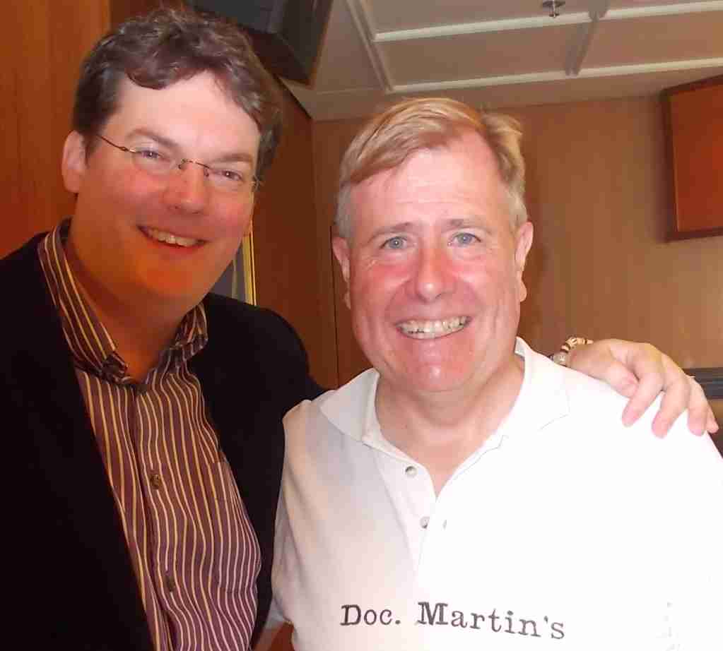 Neil Horrocks former Cruise Director and me, photograph taken by Captain Kees Spekman
