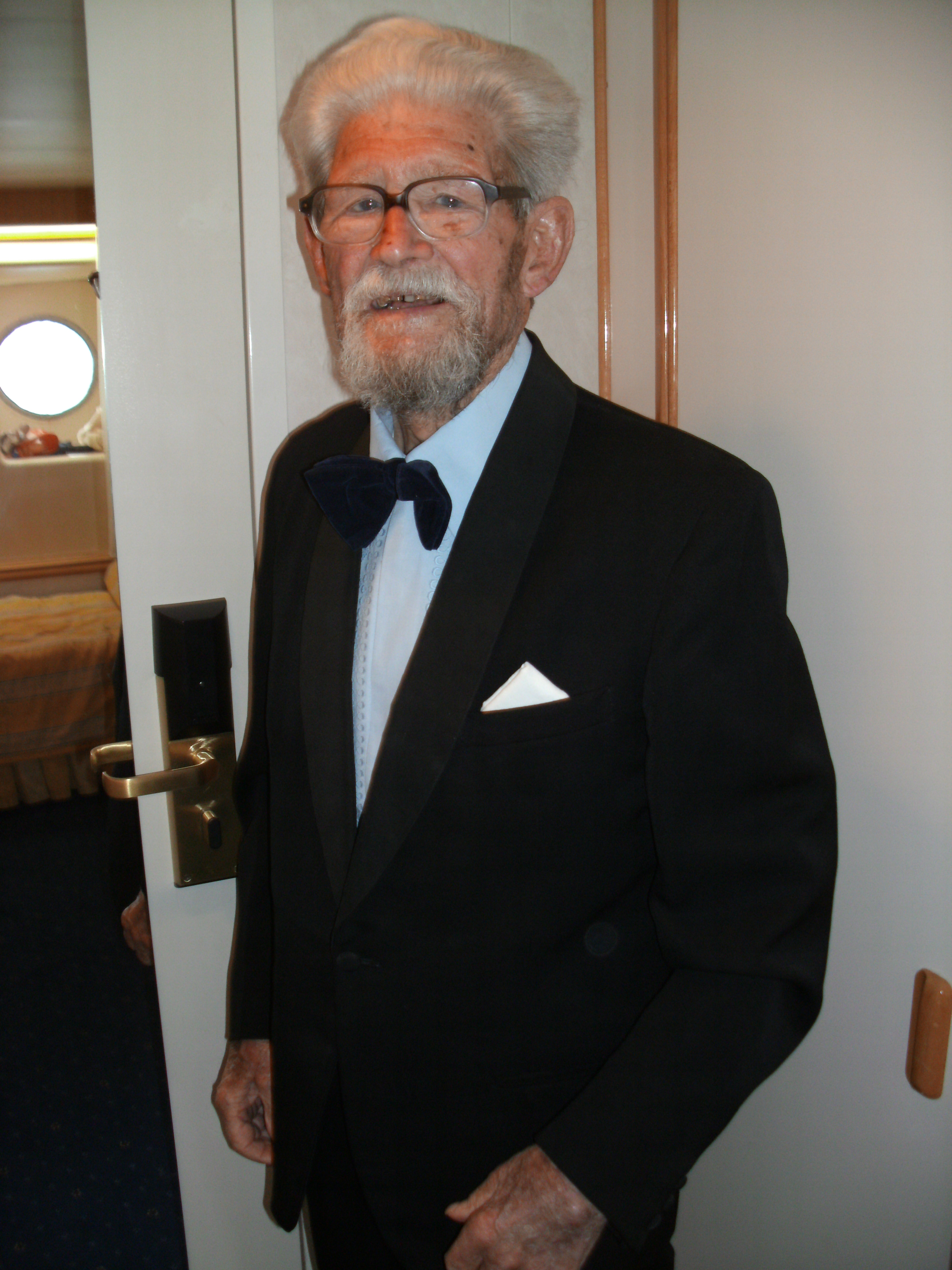 My father (aged 94) in our cabin