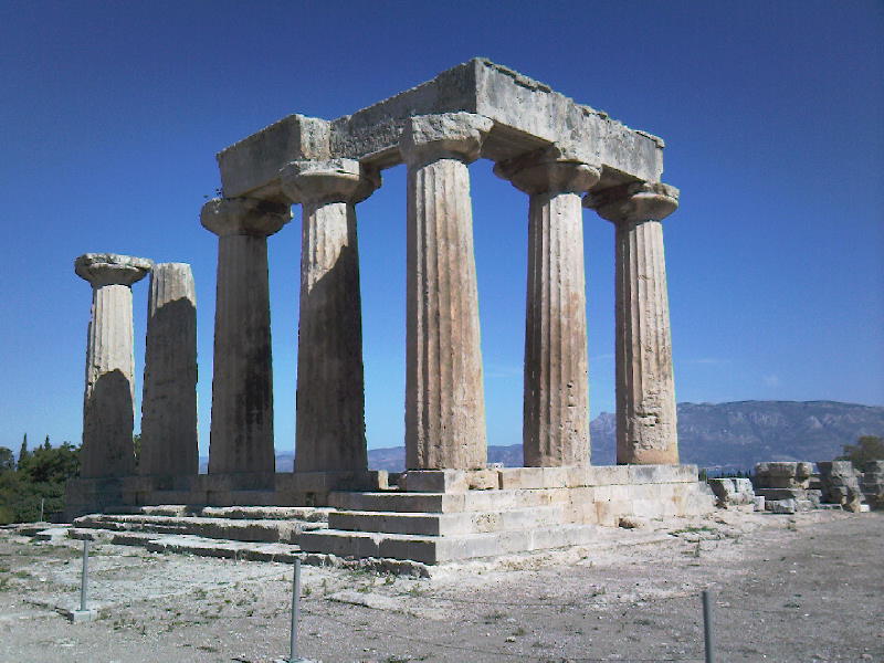 The temple at Corinth, Greece