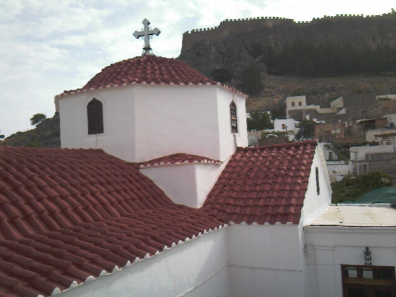 The church in Lindos, Rhodes