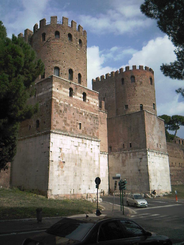 The gate on the Appian Way, Rome
