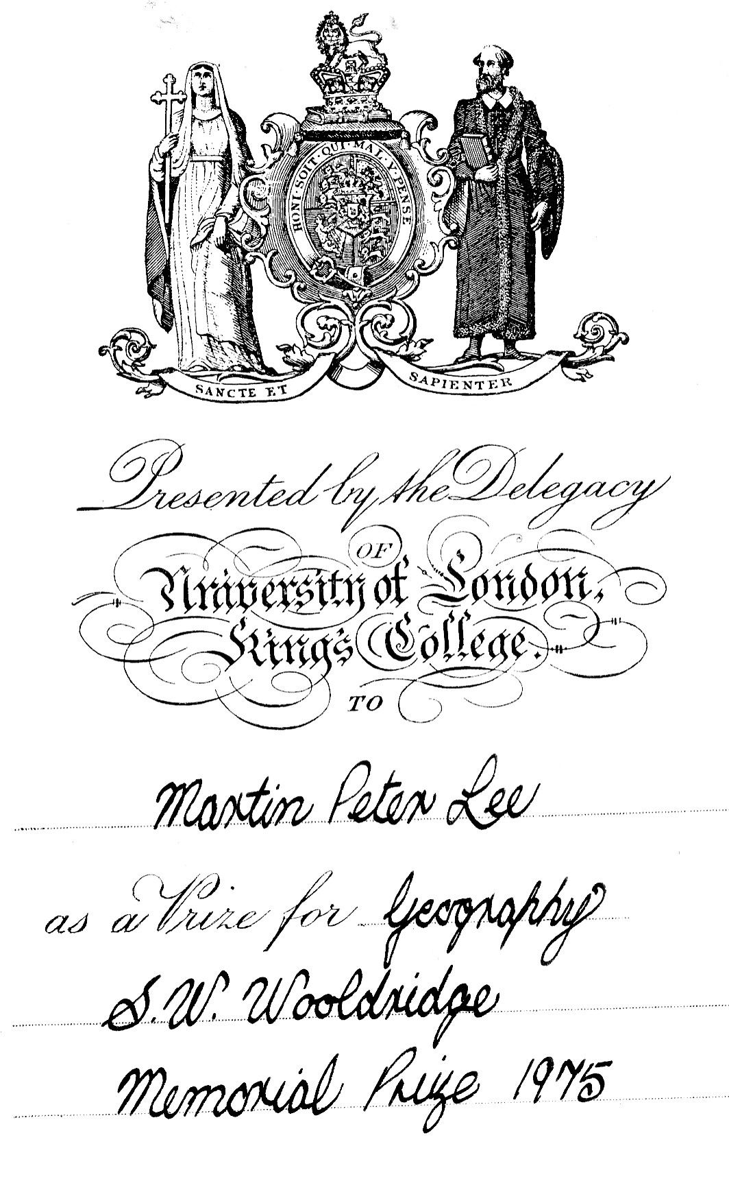 S.W.Wooldridge Prize for Geography