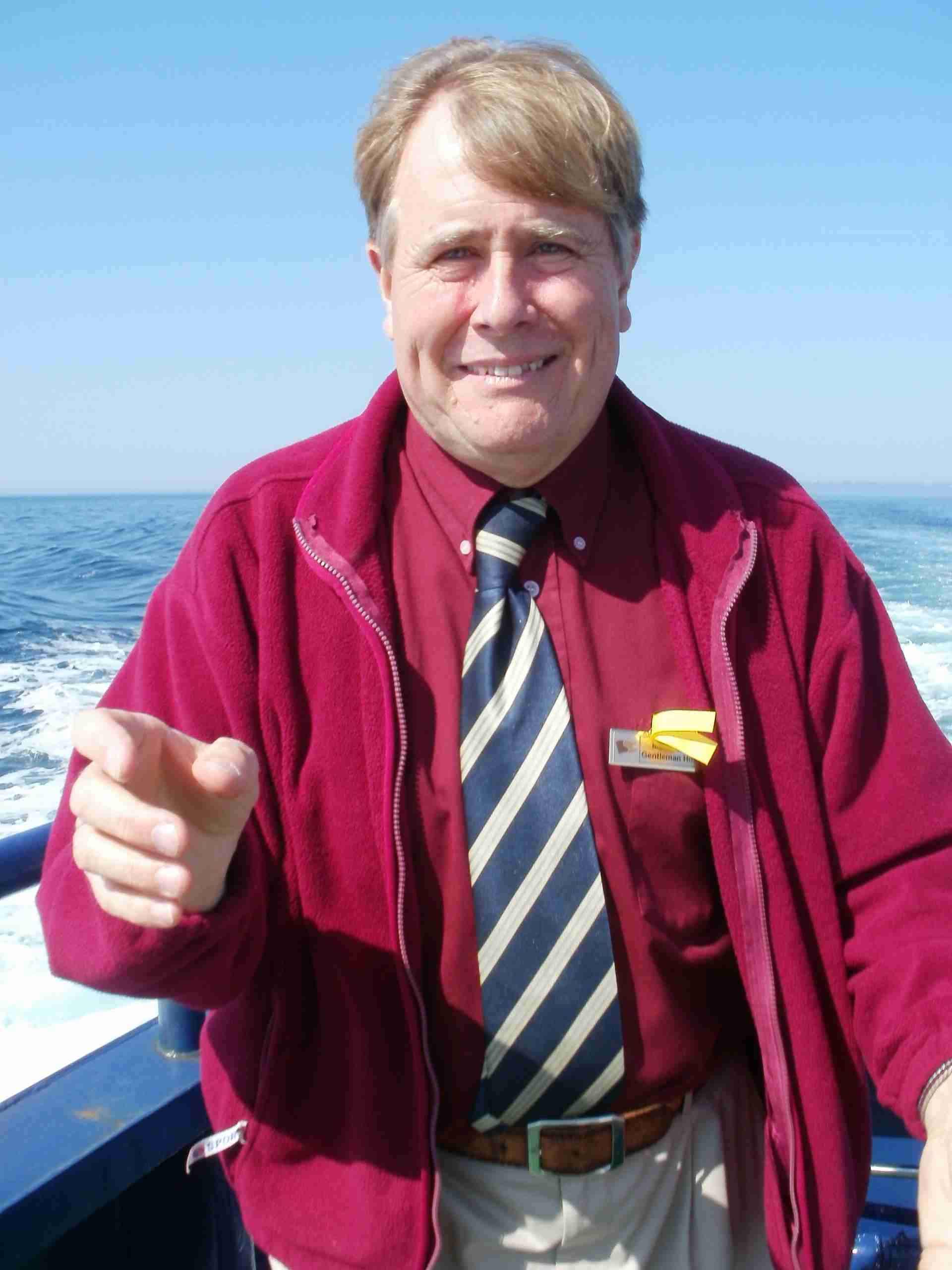 Me in the Saga tour escorts uniform en route to Sark