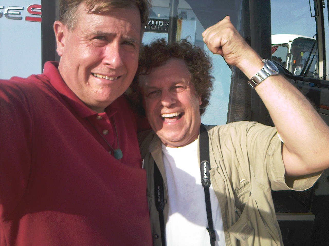 Self portrait with Leo Sayer in Salalah, Oman